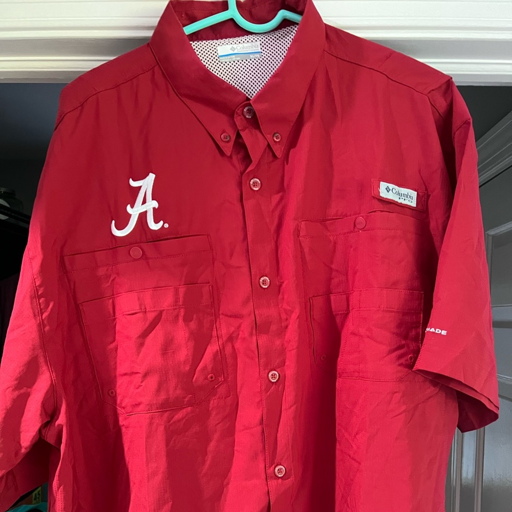 Men’s XL Alabama logo button shirt, NWT